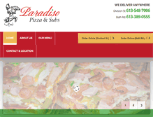 Tablet Screenshot of paradisopizza.ca